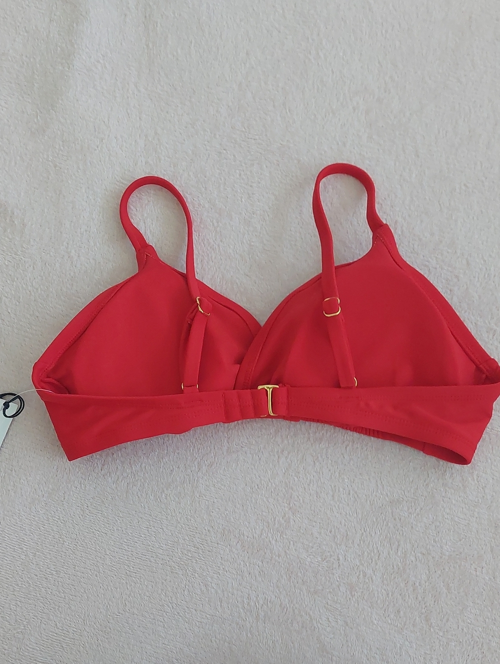 SHADE & SHORE Front Wrap Triangle Red Bikini Top NWT - Picture 4 of 7